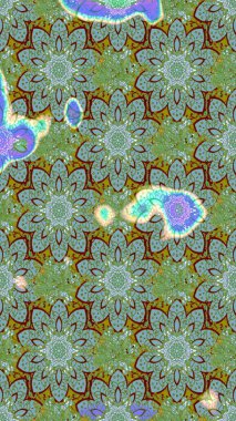 Raster deseni. Süslü kumaş deseni. Çiçekli çiçek deseni, suluboya..