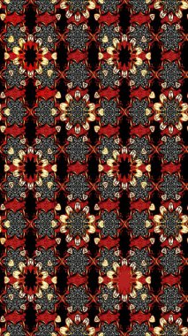 Parlak çiçekli kolaj çiçekleri siyah ve kırmızı. Çiçekli zambakların eskiz geçmişi. Çiçek tasarımı için inanılmaz kolaj cennet tarzı..