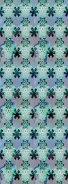 Moda baskıları için zarif bir şablon. Modern çiçek arkaplanı. Halk tarzı. Parlak renkli çiçekleri ve mavi ve gri yaprakları olan muhteşem bir çiçek deseni..