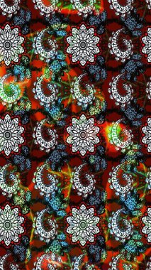 Zarif, parlak ve eskiz siyah ve kırmızı çiçek desenli. Sabıka baskıları, bebek kıyafetleri, duvar kâğıtları, paket kutuları vb..