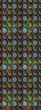 Raster illüstrasyonundaki çiçek desenli çizim. Düz Çiçek Elementleri Tasarımı. Süslü kumaş deseni. Renkli Bahar Teması çizim şablonu.