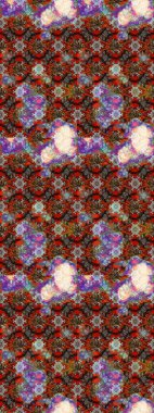 Kahverengi ve kırmızı renkte kahverengi ve kırmızı papatya deseni. Kahverengi ve kırmızı renklerde. Raster illüstrasyonu.