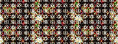 Çiçekli çiçek deseni, suluboya. Süslü kumaş deseni. Raster deseni.