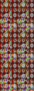 Çiçekler, dallar, bitkiler ve çiçekler. Raster illüstrasyonu. Güzel kumaş deseni. El çizimi.