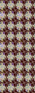 Düz Çiçek Elementleri Tasarımı. Renkli Bahar Teması eskiz kalıbı. Raster illüstrasyonundaki çiçek desenli çizim. Güzel kumaş deseni.