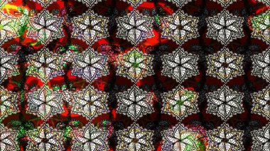 Raster illüstrasyonu. Siyah renkli çiçekler. Küçük çiçekte sevimli çiçek deseni var..