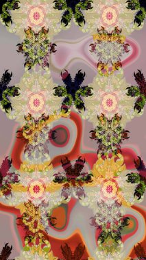 Bej ve nötr renklerde çiçeklerle kusursuz çiçek deseni. Suluboya stilinde bej ve nötr renkte çiçekler.