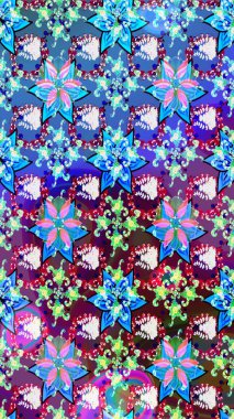 Eski usul. Eskiz geçmişi. Raster illüstrasyonu. Kumaş, tekstil, duvar kağıdı baskısı için. Tomurcukları çiçek olan sevimli bir çiçek deseni. Raster..