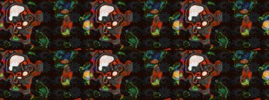 Flowers on gray and brown colors. Flat Flower Elements Design. Sketch Floral Pattern in Raster illustration. Colour Summer Theme sketch pattern Background.