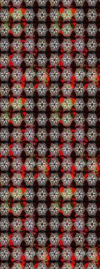 Küçük çiçekteki sevimli çiçek deseni. Raster illüstrasyonu. Çizim.