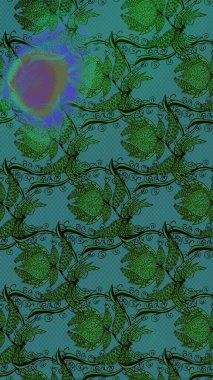 Paisley el çizimi elementler. Ev dekoru. Fantezi çiçekli eskiz deseni, doğal duvar kağıdı, çiçek desenli kıvrımlı illüstrasyon.