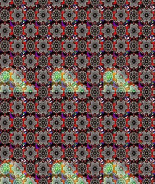 Raster illüstrasyonu. Çiçek duvar kağıdı. Hint süsü. Renkli süs kenarı. Siyah ve nötr renklerde. Çizim deseni.