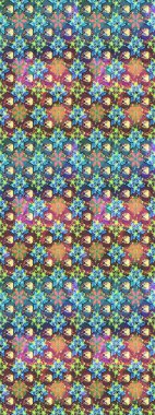 Hediye ambalaj kağıdı, tebrik kartları, posterler ve pankart tasarımı. Mavi ve kahverengi renkte çiçekler. Raster düz çiçekleri pürüzsüz desen.