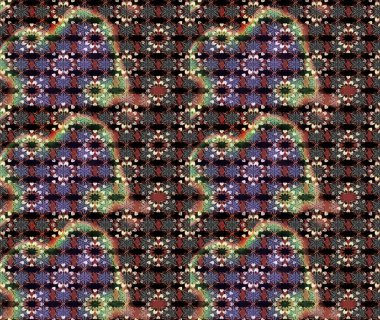 Nazik, yaz çiçekleri siyah ve kahverengi renklerde. Çiçekli karalama şeklinde Raster çiçek deseni. Raster illüstrasyonu.