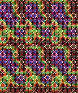 Siyah ve kırmızı renkte etnik çiçeklerle süslenmiş zarif bir eskiz şekli. Asya Tekstil 'inde Raster Çiçek İllüstrasyonu.