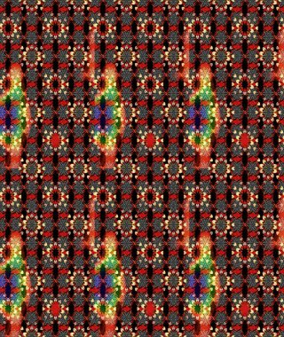 Çiçekli eskiz deseni. Suluboya çizimi. El çizimi. Siyah ve kırmızı renkte çiçekler.