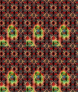 Küçük siyah ve kırmızı renkte güzel bir besin torbası deseni, çiçekler. Millefleur 'lar. Tekstil, kumaş, kapaklar, duvar kağıtları, baskı, paket, koleksiyon defteri, örgü, dekupaj için çiçek arkaplanı..