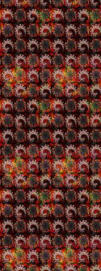 Kahverengi ve siyah renkte etnik çiçeklerle süslenmiş zarif bir eskiz şekli. Raster Çiçek İllüstrasyonu güzel tekstil..