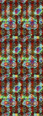 Kahverengi ve yeşil renkli çiçekler. Çiçekli karalama şeklinde Raster çiçek deseni. Nazikçe, güzel çiçek arkaplanı..