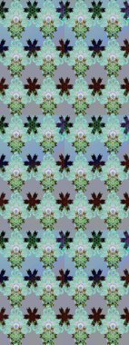 Renkli Bahar Teması eskiz kalıbı. Raster illüstrasyonundaki çiçek desenli çizim. Düz Çiçek Elementleri Tasarımı. Süslü kumaş deseni.