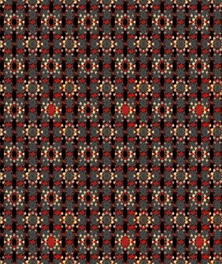 Küçük bir çiçekte eskiz deseni. Hoş bir çiçek geçmişi var. Güzel kumaş deseni. Raster illüstrasyonu.