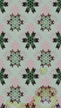 Yazdır. Güzel eskiz şekli. Raster çiçekli arka plan. Güzel kumaş deseni. Renkli Yaz Temalı eskiz kalıbı. Düz Çiçek Elementleri Tasarımı.