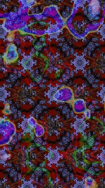 Raster Modaya uygun kumaş deseni. Düz Çiçek Elementleri Tasarımı. Kahverengi ve mor renkli şirin çiçek desenleri. Renkli Bahar Teması çizim şablonu.