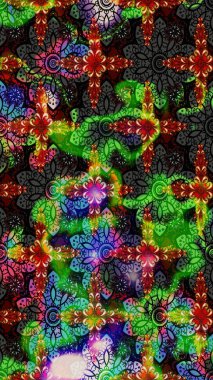 Yeşil ve siyah renkli çiçekler. Raster düz çiçek çizim deseni. Tasarım hediye paketi, tebrik kartları, posterler ve afiş tasarımı.