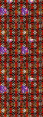 Kahverengi ve kırmızı renkte çiçekler. Elle boyanmış suluboya resim çizimi çiçekler ve bitkiler.