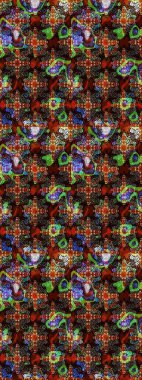 Kahverengi ve siyah renkli çiçekler suluboya tarzında. Çiçek izi. Suluboya çizim deseni.