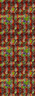 Güzel kumaş deseni. Renklerle. Raster illüstrasyonundaki çiçek desenli çizim. Raster illüstrasyonu.