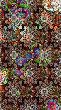 Çiçek arkaplan. Güzel kumaş deseni. Çizim raster deseni.