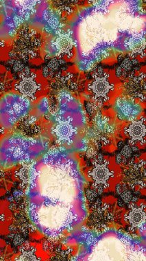 Düz Çiçek Elementleri Tasarımı. Renkli Bahar Teması eskiz kalıbı. Parlak arkaplan eskiz desenli çiçekli fantezi tasarımı.