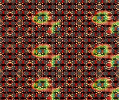 Siyah ve kırmızı renkte güzel çiçekler, suluboya desenli, duvar kağıdı, kart ya da kumaş için fayanslı eskizler. Raster..