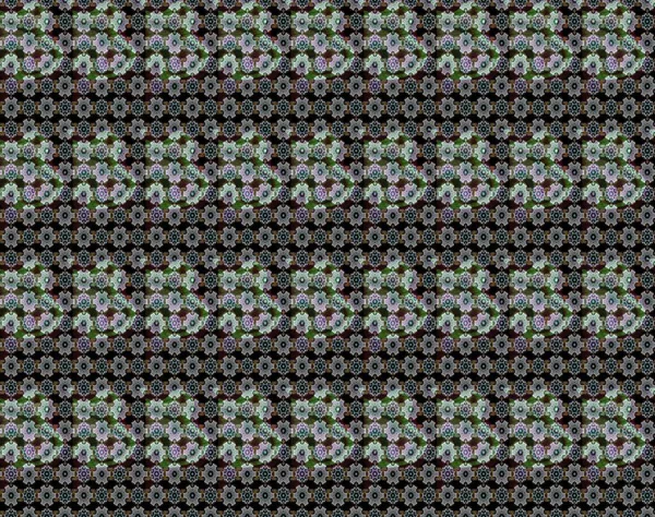 Moda baskıları için zarif bir şablon. Parlak renkli çiçekleri olan ve siyah ve nötr renklerde yaprakları olan harika bir çiçek deseni. Halk tarzı. Modern çiçek arkaplanı.