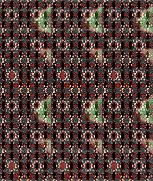 Çiçekli karalama şeklinde Raster çiçek deseni. Nazik, narin çiçek arkaplanı. Siyah ve kahverengi renkte çiçekler.