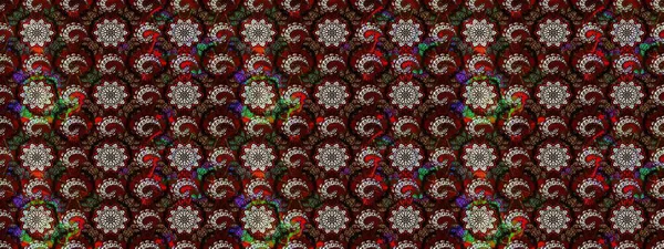 Suluboya tarzında siyah ve kahverengi renklerde. Raster illüstrasyonu. Küçük çiçekli bahar deseni çiz.