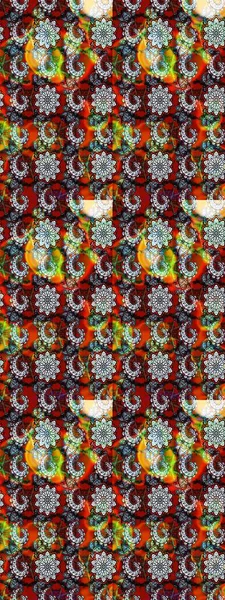 Kırmızı ve kahverengi renkte çiçekler. Küçük çiçekte sevimli çiçek deseni var..