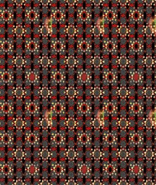 Klasik çiçek tasarımı elementleri. Siyah ve kahverengi kıvırcık çiçekler siyah ve kahverengi renklerde şekillenirler. Raster illüstrasyonu.