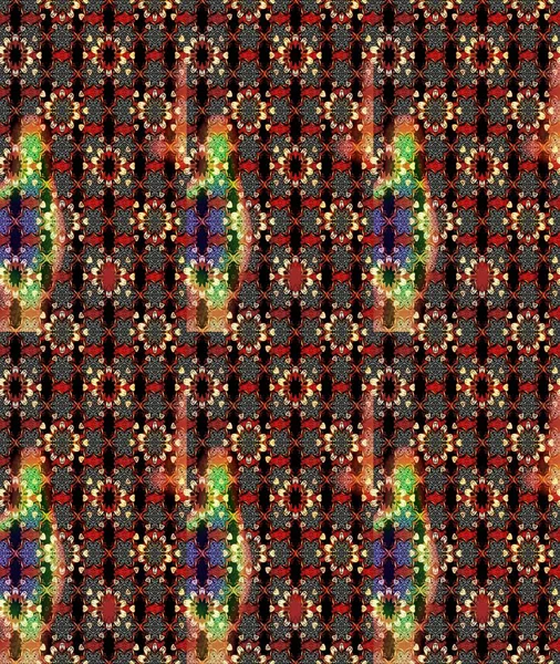 Çiçekli karalama şeklinde Raster çiçek deseni. Yumuşak, bahar çiçekleri siyah ve kahverengi renklerde. Raster illüstrasyonu.