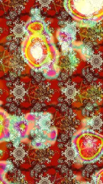 Raster stili kumaş deseni. Çiçekler suluboya çizim deseni.