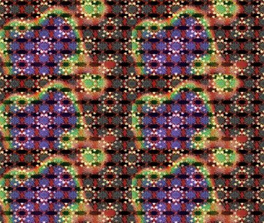 Raster illüstrasyonundaki çiçek desenli çizim. Suluboya tarzında siyah ve kahverengi renkte çiçekler.