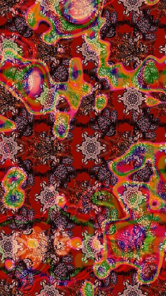 Raster illüstrasyonu. Küçük çiçekteki sevimli çiçek deseni. Güzel karalamalı çiçek desenli çizim. Güzel kumaş deseni.