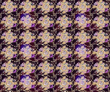 Etnik Mandala havlusu. Taslak süsleme izi. Sınır Kızılderili çiçekli paisley patten. Tebrik kartı geçmişi, boyama kitabı, arkaplan ve tekstil için kullanılabilir. Raster Henna tarzı.