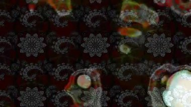 Renkli unsurlarla hareketli arka plan görüntüleri. Çiçekler. Eski model. Bayrak tarzı. Video kaydı. Şablon. Döngü. Kusursuz.. 