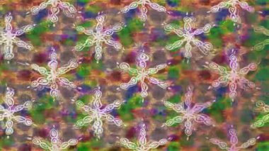 Renkli unsurlarla hareketli arka plan görüntüleri. Çiçekler. Eski model. Bayrak tarzı. Video kaydı. Şablon. Döngü. Kusursuz.. 