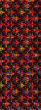 Renkli Yaz Temalı eskiz kalıbı. Raster illüstrasyonundaki çiçek desenli çizim. Düz Çiçek Elementleri Tasarımı. Siyah ve kahverengi renkte çiçekler.