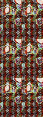 Kahverengi ve gri renkte etnik çiçeklerle süslenmiş zarif bir eskiz deseni. Raster Çiçek İllüstrasyon Şirin Tekstil.