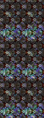 Düz Çiçek Elementleri Tasarımı. Modaya uygun kumaş deseni. Renkli Yaz Temalı eskiz kalıbı. Sevimli çiçek raster deseni.