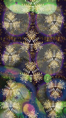 Raster illüstrasyonu. Organik motif arka planı. Kusursuz desen. Ultraviyole kumaş deseni.